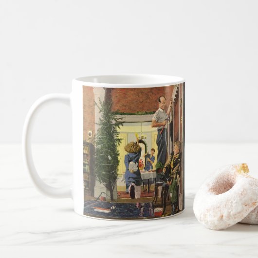 ヴィンテージ クリスマス, 家族で家を飾る コーヒーマグカップ (ドーナツ)