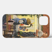 ヴィンテージ クリスマス, 家族で家を飾る Case-Mate iPhoneケース (裏面 (横))