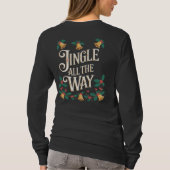 ヴィンテージ クリスマス 引用文「Jingle All The Way」 Tシャツ (裏面)