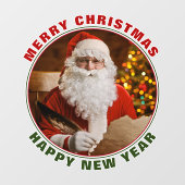 ヴィンテージ クリスマス 新年 サンタクロース ウィンドウサイン (シート)