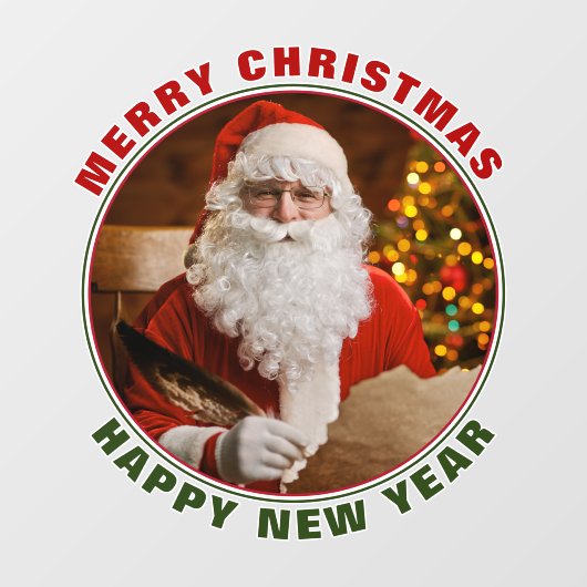 ヴィンテージ クリスマス 新年 サンタクロース ウィンドウサイン (シート)