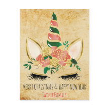 ヴィンテージ クリスマス 新年 冬のユニコーン