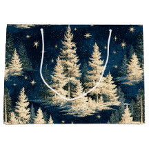 ヴィンテージ クリスマス 星降る冬の森