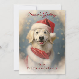 ヴィンテージ クリスマス 犬 サンタ クリスマスカード