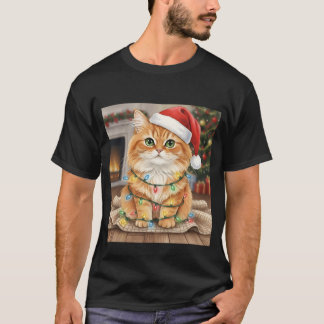 ヴィンテージ クリスマス 猫 Tシャツ