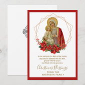 ヴィンテージ クリスマス 聖母マリアとイエス (正面/裏面)