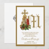 ヴィンテージ クリスマス 聖母マリアと幼子イエス (正面/裏面)