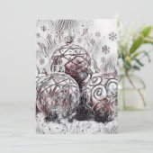 ヴィンテージ クリスマス 装飾 オーナメント 石炭 招待状 (スタンド正面)