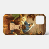 ヴィンテージ クリスマス、赤ちゃんイエスと宗教的な降誕の場面 Case-Mate iPhoneケース (裏面 (横))