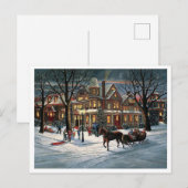 ヴィンテージ クリスマス 雪景色 (正面/裏面)