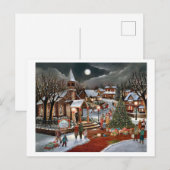 ヴィンテージ クリスマス 雪景色 (正面/裏面)