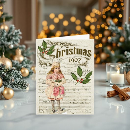 ヴィンテージ クリスマス 1907 少女楽譜 Noel