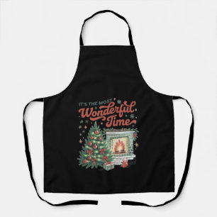 ヴィンテージ クリスマスTシャツ 最も素晴らしい時間 エプロン