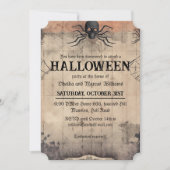 ヴィンテージ・クリーピー・ハロウィンパーティー 招待状 (正面)