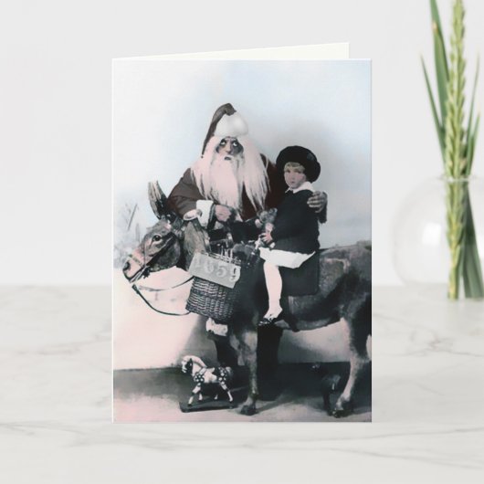 ヴィンテージ クリープィーサンタ クリスマスカード (正面)