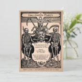 ヴィンテージ クリープカスタマイズ可能なスケルトン招待状 招待状 (スタンド正面)