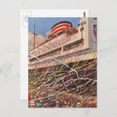 ヴィンテージ・クルーズ・シップ・バケーション;ボンボヤジパーティー! ポストカード (正面/裏面)