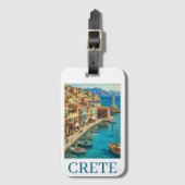 ヴィンテージ クレタ ギリシャ 地中海 旅行 風景 ラゲッジタグ (正面縦)