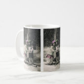 ヴィンテージ・ク最高のリスマス、フレンズオンスキー コーヒーマグカップ (正面左)