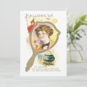 ヴィンテージ グッドラックミラー ハロウィン 招待状 (スタンド正面)