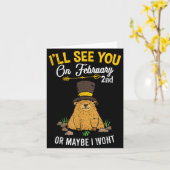 ヴィンテージ グラウンドホッグデイ 2月2日 お祝い カード (黄色い花)