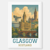 ヴィンテージ グラスゴー スコットランド 旅行 マグネット (正面)