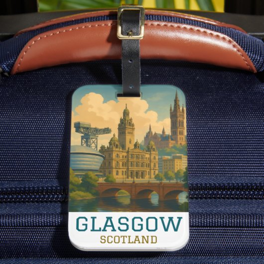 ヴィンテージ グラスゴー スコットランド 旅行 ラゲッジタグ (正面インサイチュ2)