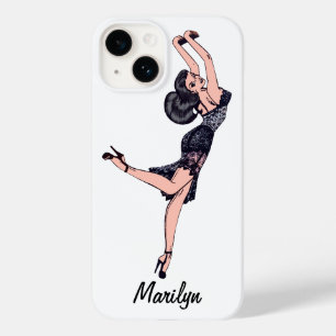 ヴィンテージ・グラマー・ガール、ブルネット・ボムシェル・ランジェリー Case-Mate iPhone 14ケース