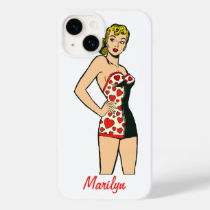 ヴィンテージ・グラマー・ガール、ブロンド・ボムシェル・ランジェリー Case-Mate iPhone 14ケース