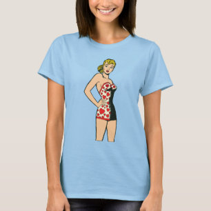 ヴィンテージ・グラマー・ガール、ブロンド・ボムシェル・ランジェリー Tシャツ