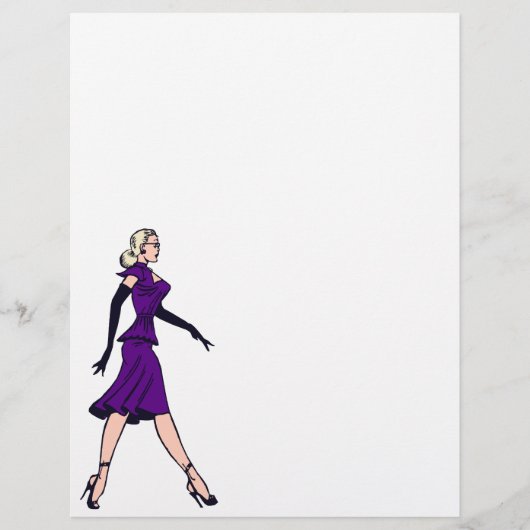 ヴィンテージ・グラマー・ガール、レトロ・ブロンド・セクレタリー (正面)