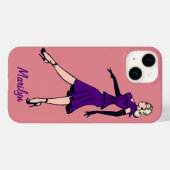 ヴィンテージ・グラマー・ガール、レトロ・ブロンド・セクレタリー Case-Mate iPhoneケース (裏面 (横))