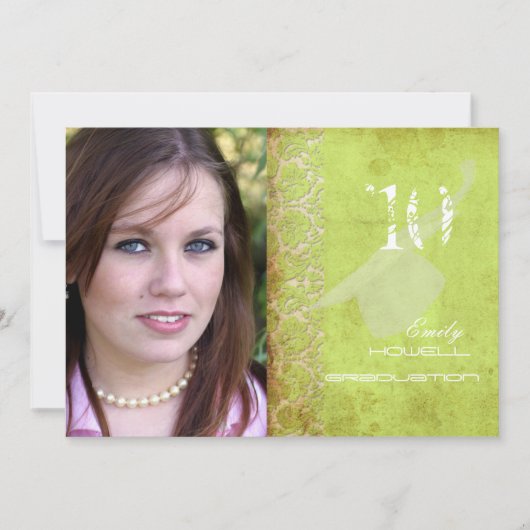 ヴィンテージ/グランジダマスク/目盛 招待状 (正面)