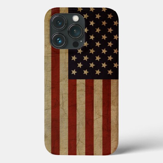 ヴィンテージ グランジ アメリカ国旗 Case-Mate iPhoneケース (裏面)
