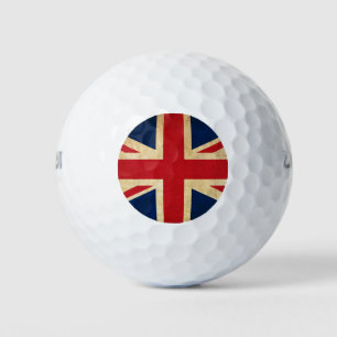 ヴィンテージ グランジ イギリス 国旗 ユニオンジャック ゴルフボール