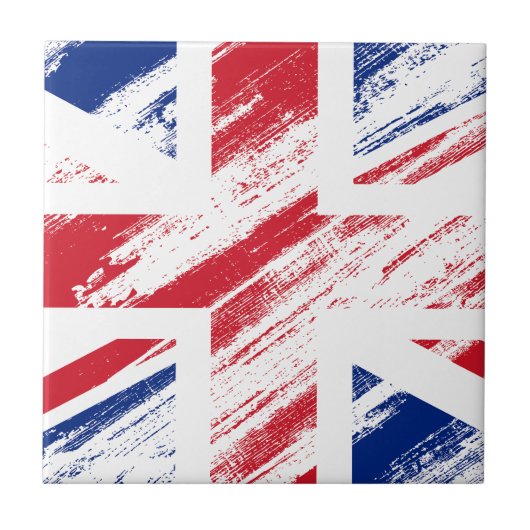 ヴィンテージ グランジ イギリス 国旗 ユニオンジャック タイル (正面)