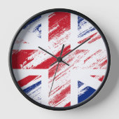 ヴィンテージ グランジ イギリス 国旗 ユニオンジャック 壁時計 (正面)