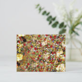 ヴィンテージ グランジ グラフィティ 壁紙 コラージュ デザイン ポストカード (スタンド正面)