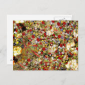 ヴィンテージ グランジ グラフィティ 壁紙 コラージュ デザイン ポストカード (正面/裏面)