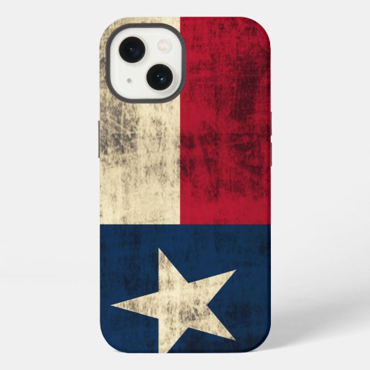 ヴィンテージ・グランジ・テキサス州旗 iPhoneケース (裏面)