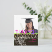 ヴィンテージ/グランジ/旋回/ダマスク/グラーディングありがとう サンキューカード (スタンド正面)