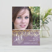 ヴィンテージ/グランジ/旋回/ダマスク/目盛 招待状 (スタンド正面)