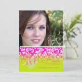 ヴィンテージ/グランジ/旋回/ダマスク/目盛 招待状 (スタンド正面)