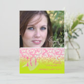 ヴィンテージ/グランジ/旋回/ダマスク/目盛 招待状 (スタンド正面)