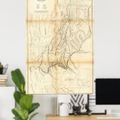 ヴィンテージ グランドキャニオン地図 1883 ポスター (ホームオフィス)