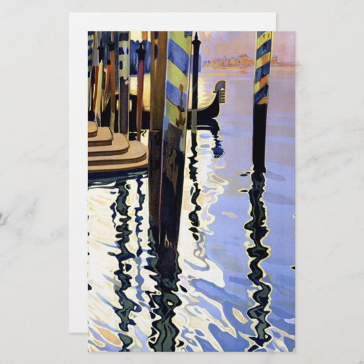 ヴィンテージ グランド カナル ヴェネツィア イタリア 旅行 便箋 (正面/裏面)