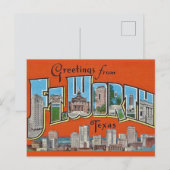 ヴィンテージ グリーティング  フォートワース TX ポストカード (正面/裏面)