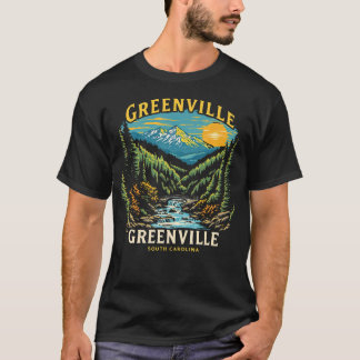 ヴィンテージ グリーンビル サウスカロライナ 夕焼け Tシャツ