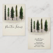 ヴィンテージ グリーンフォレスト ツリー ラスティック ウッディ 名刺 (正面/裏面)