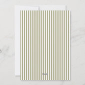 ヴィンテージ グリーン ストライプとリボンの写真 シーズンカード (裏面)